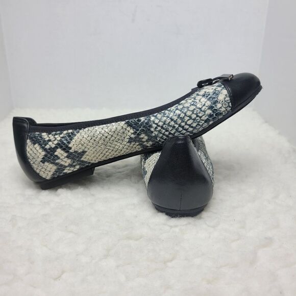 Vionic Minna Women's Size 7.5 Ballet Flat Black Snake  Shoes - Picture 5 of 10